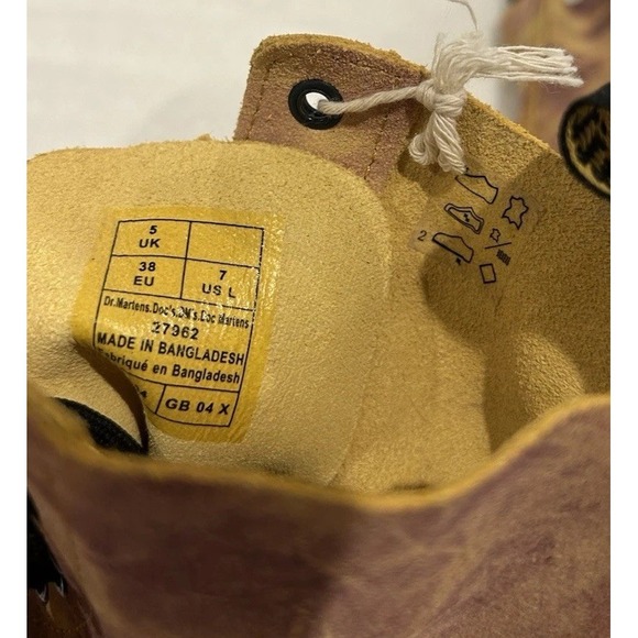 Dr‎ Martens Womens 1460 Pascal Tie Dye Leather Lace Up Boots Size 7 NEW Camo Tan - Picture 13 of 14